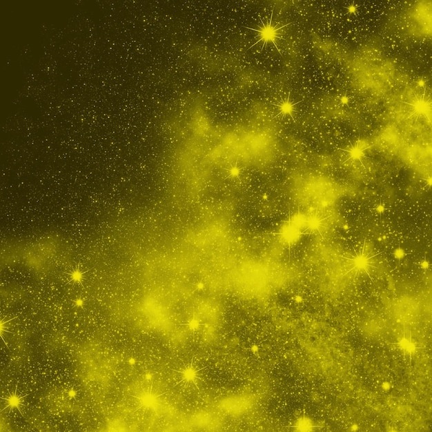 Photo abstract yellow nebula background
