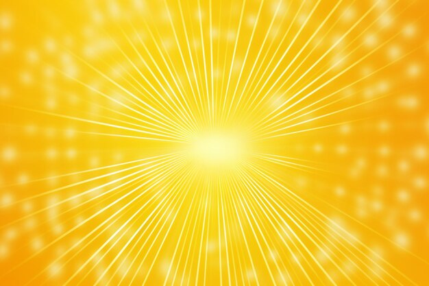 Photo abstract yellow rays background with halftone design