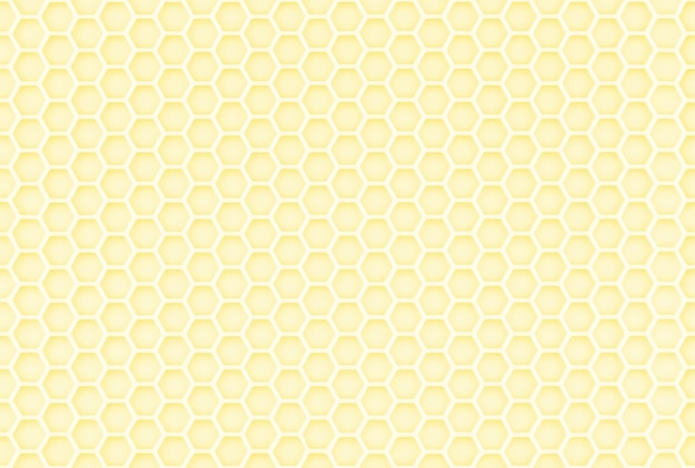 抽象的な黄色のシームレスなハニカムテクスチャと目立たないシャープな背景
