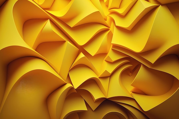 Abstract yellow shapes background