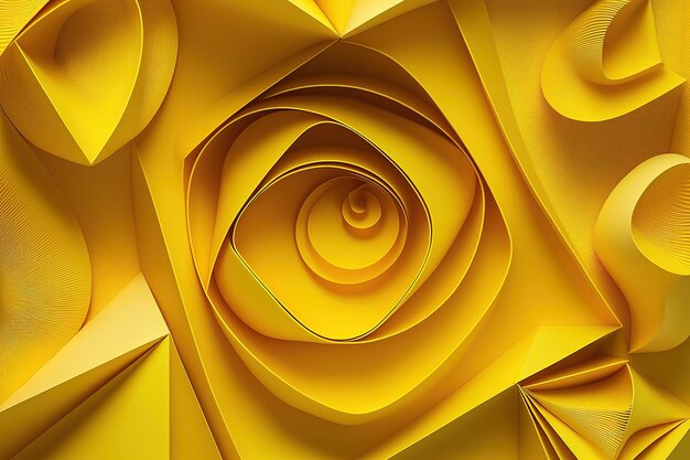 abstract yellow shapes background