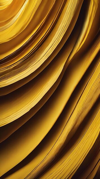 Abstract yellow smooth wave lines