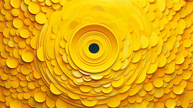 Abstract yellow spiral background with copy space vector illustration