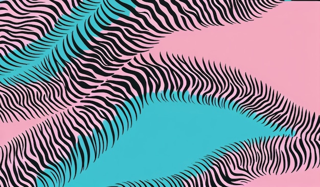 Abstract zebra stripes brush stroke pattern trendy vintage retro 80s 90s vector artwork