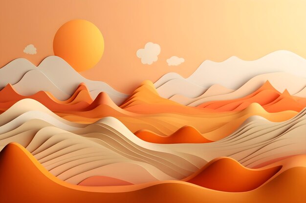 Foto abstracte 3d achtergrond met kleuren in de stijl van lichtoranje en lichtbeige