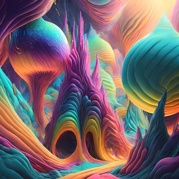 Abstracte 3D-effectgradiëntvormen