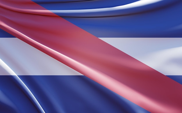 abstracte 3d illustratie van artigas vlag op golvende stof