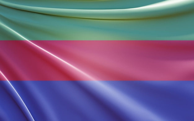 abstracte 3d illustratie van de vlag van stawiszyn op golvende stof