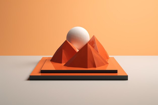 Abstracte 3D minimalistische achtergrond