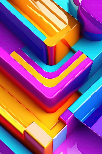 Abstracte 3D pastelkleuren achtergrond
