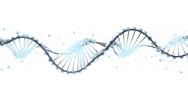 Abstracte 3D polygonale draadframe DNA-molecuul