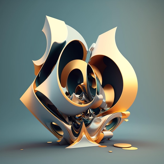 Abstracte 3D Render generatieve Ai