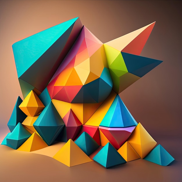 Abstracte 3D veelhoekige achtergrond