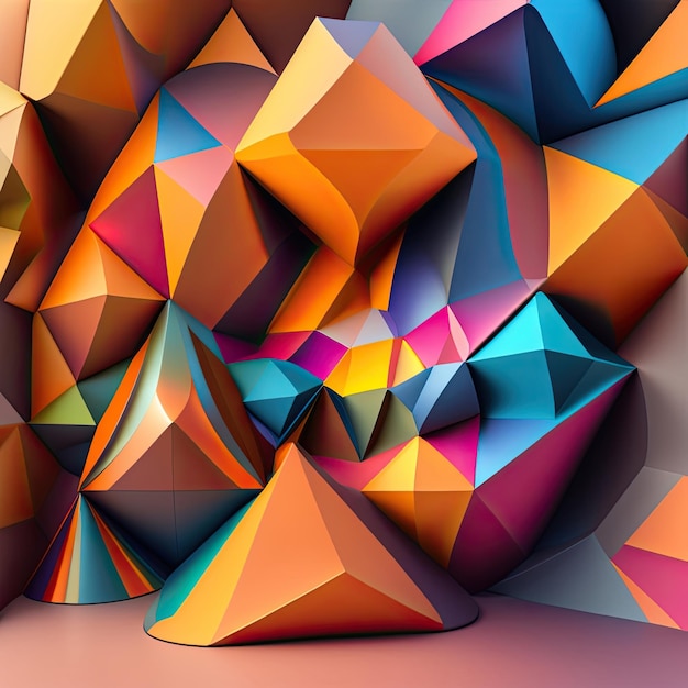 Abstracte 3D veelhoekige achtergrond