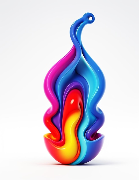 Abstracte 3D vloeibare vorm levendige gradiënt kleur achtergrond