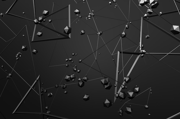 Foto abstracte 3d-weergave van chaotische structuur