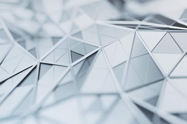 Abstracte 3D-weergave van driehoekig oppervlak Hedendaagse achtergrond Futuristische veelhoekige vorm Vervormde laag poly achtergrond met scherpe lijnen