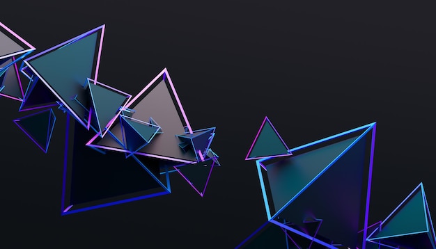 Abstracte 3D-weergave van geometrische vormen