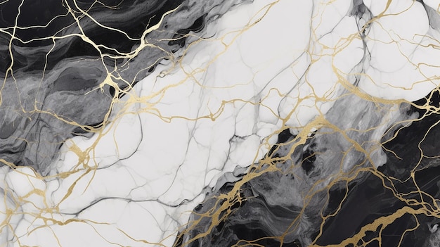 Abstracte achtergrond achtergrond en wit marmer met goud generatieve ai