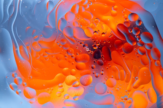Abstracte achtergrond als resultaat van een mengsel van water en olie