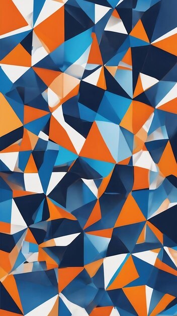 Foto abstracte achtergrond blauw oranje moderne geometrische vorm voor behang banner folders catalogus cover fl