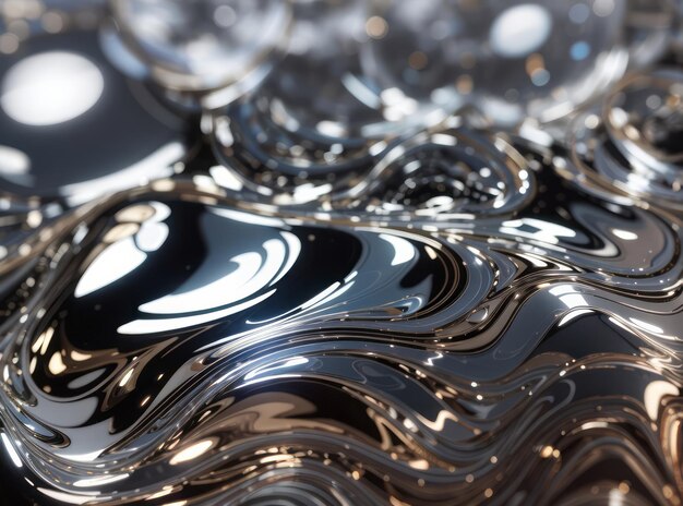 Foto abstracte achtergrond glinsterende elegantie close-up van een heldere meatallic