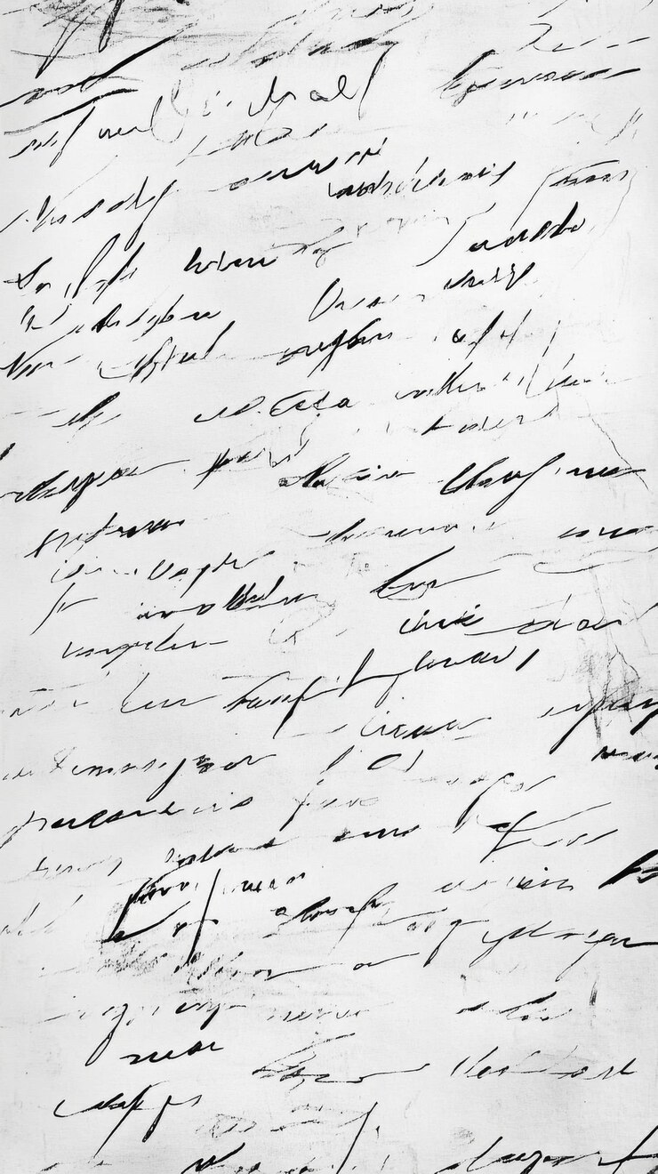 Foto abstracte achtergrond handgeschreven vintage stijl brief in cursief script kalligrafie inkt schrijven
