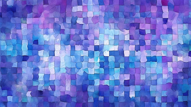 Abstracte achtergrond heeft een mix van blauw en paars met ingewikkelde geometrische vormen