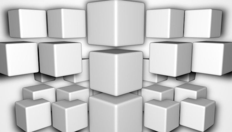 Foto abstracte achtergrond in 3d-box