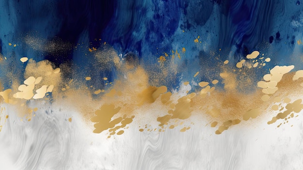 Abstracte achtergrond in blauwe gouden en witte kleuren