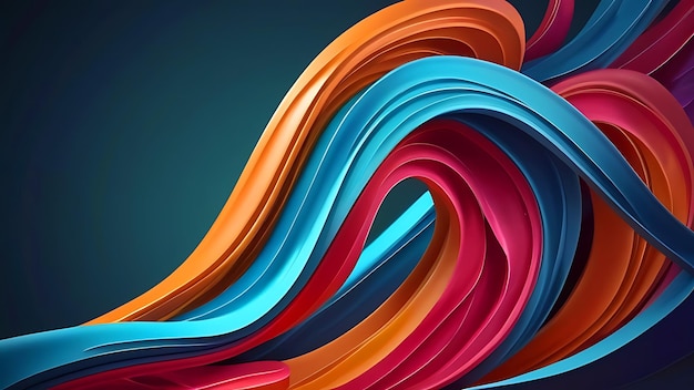 Foto abstracte achtergrond kleurrijke zachte elegante golven gladde bochten en lijnen