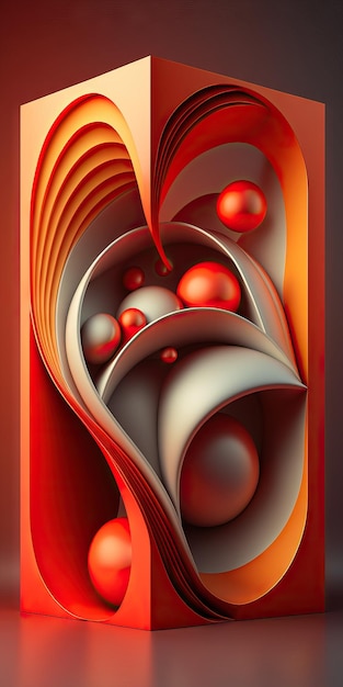 Abstracte achtergrond met 3D-vormen