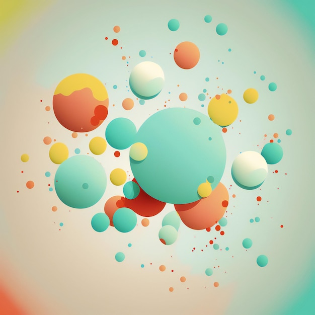abstracte achtergrond met cirkels en bubbels minimalistische stijl