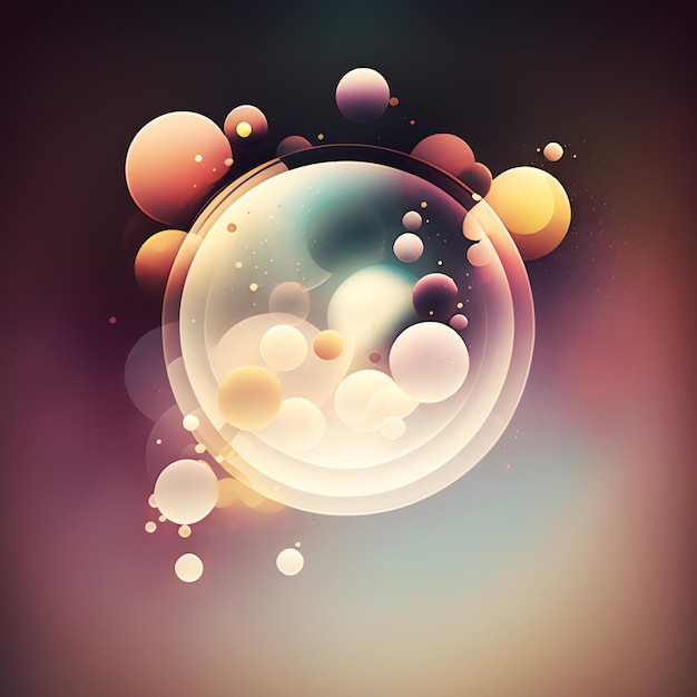 abstracte achtergrond met cirkels en bubbels minimalistische stijl