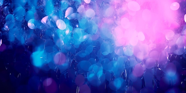 Abstracte achtergrond met een bokeh-effect in de kleuren paars en blauw Generatieve AI