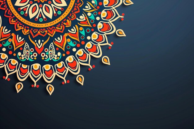Abstracte achtergrond met een gedetailleerde kleurrijke mandala