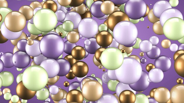 Abstracte achtergrond met elementen. 3D illustratie, 3D-rendering.