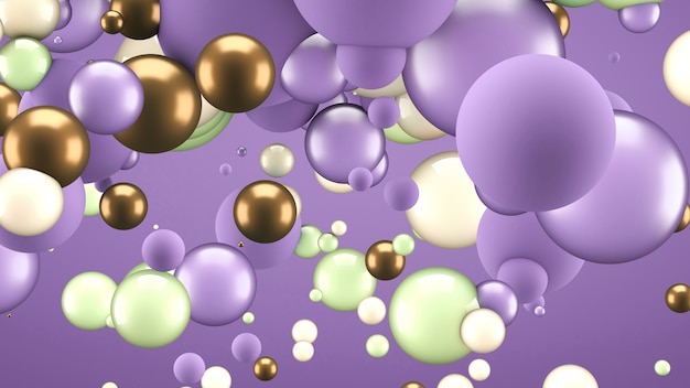 Abstracte achtergrond met elementen. 3D illustratie, 3D-rendering.