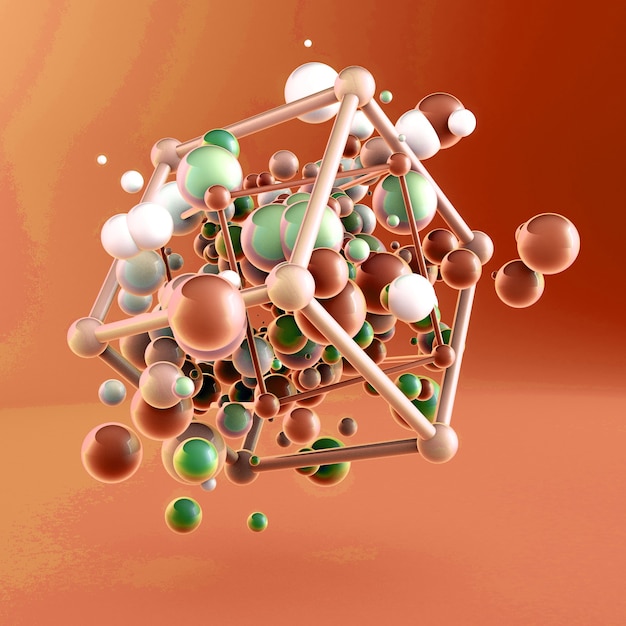 Abstracte achtergrond met elementen 3d illustratie