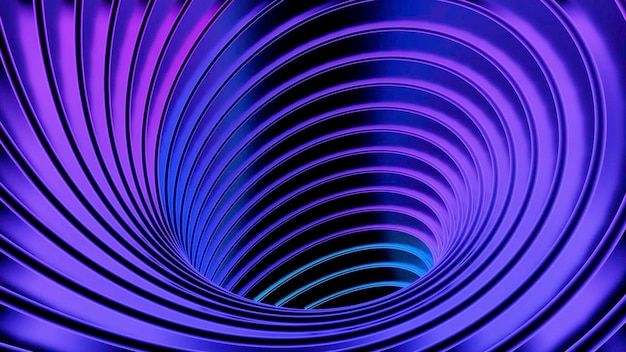 Abstracte achtergrond met geanimeerde hypnotische tunnel gevormd door het verbreden van kleurrijke cirkels ontwerp alien