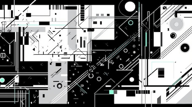 Abstracte achtergrond met geometrische vormen Bauhaus stijl