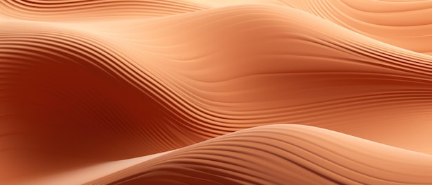 Abstracte achtergrond met gladde golven in oranje-rode en gele tinten die aan woestijnduinen doen denken