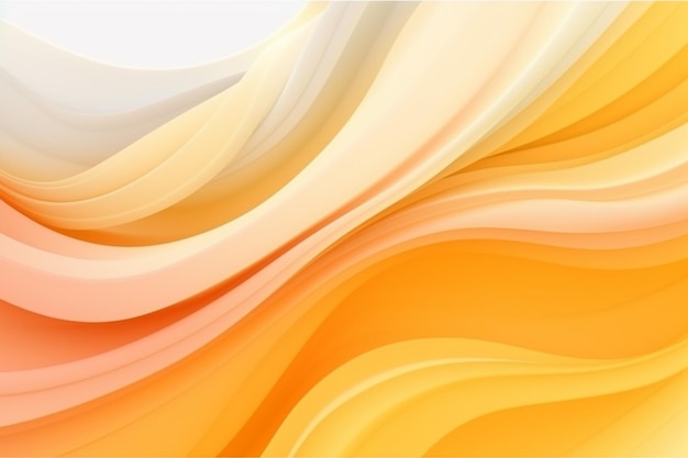 abstracte achtergrond met golvende lijnen in gele en oranje kleuren generatieve ai