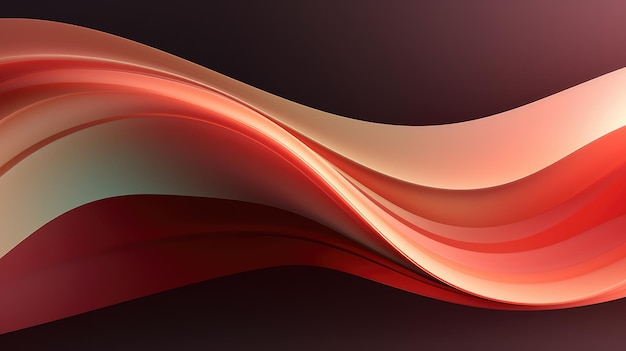 Abstracte achtergrond met kleurovergang met rode perzik limoen tan kleuren golven