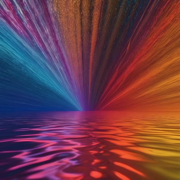 Abstracte achtergrond met kleurrijke golven en neonlijnen en sterren abstract achtergrond met kleur