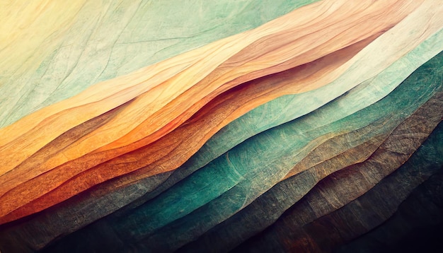 Abstracte achtergrond met kleurrijke golven Stroom vloeibare lijnen ontwerpelement Generatieve Ai