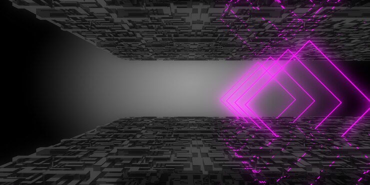 abstracte achtergrond met neonlichten