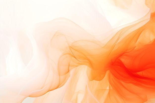 Abstracte achtergrond met oranje en witte rook Fractal art 3D rendering