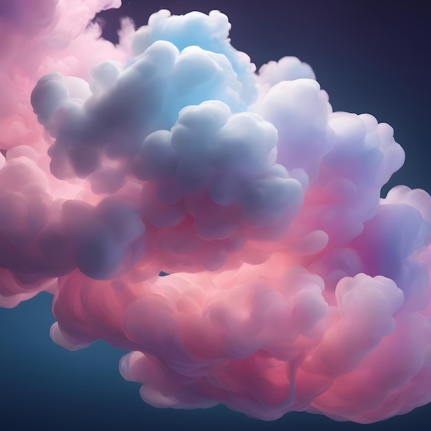 abstracte achtergrond met roze en blauwe wolken