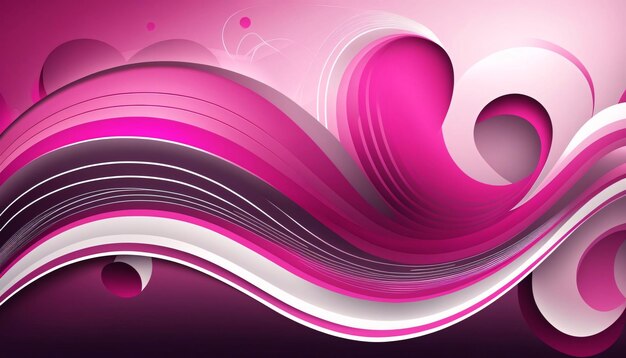 Abstracte achtergrond met roze golven en harten Vectorillustratie voor uw ontwerp